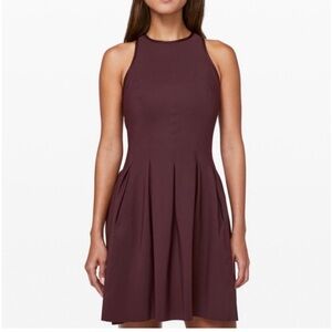 Lululemon Athletica Here To There Maroon Active Sporty Dress